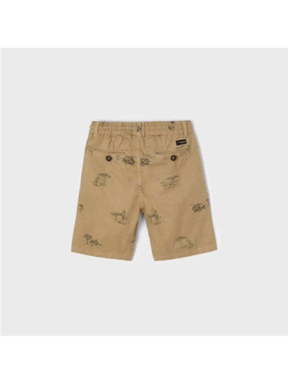 Size 7 Boys Mayoral Beige Kids Shorts with Safari Print - Picture 2 of 3